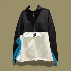 DKNY White and Blue athletic jacket.